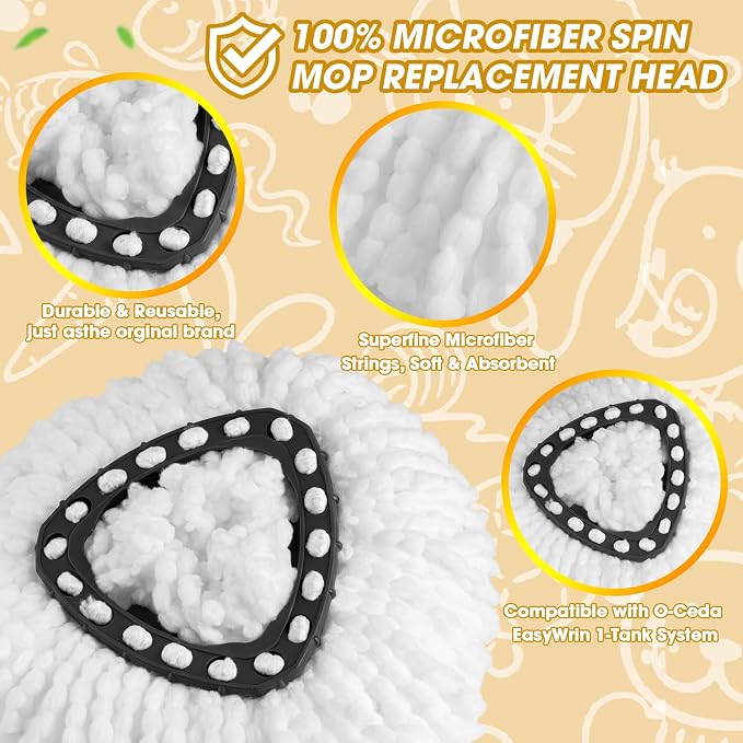 20Pack Spin Mop Replacement Heads, Microfiber Spin Mop Refills - Image 3