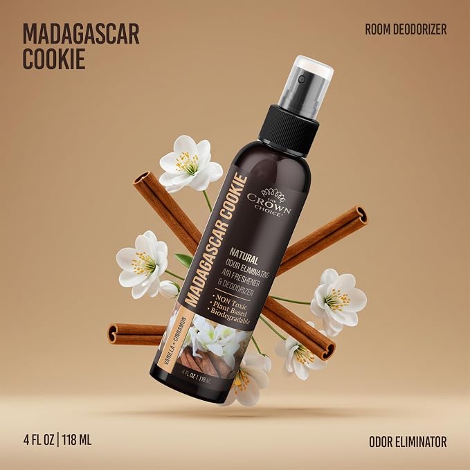Non-Toxic Odor Eliminator, Natural Vanilla & Cinnamon Air Freshener Spray - Image 3