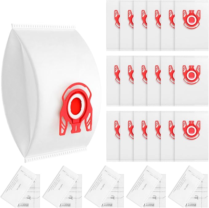 20 Pack 3D Airclean FJM Vacuum Cleaner Bags Compatible by LINNIW