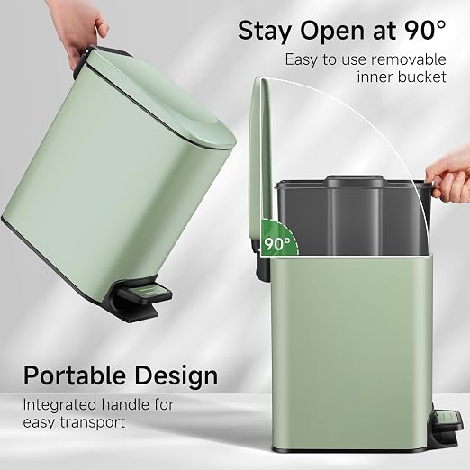 TIPGO Slim Bathroom Trash Can - Image 3