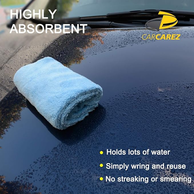 CARCAREZ Microfiber Towels for Cars, Car Drying Wash Detailing Buffing - Image 4