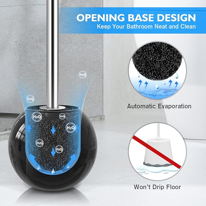 Toilet Brush and Holder 2 Pack, 304 Stainless Steel Toilet Brush - Image 5