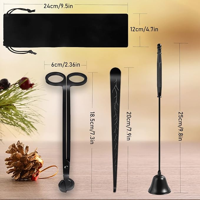 3 in 1 Candle Accessory Set, Candle Wick Trimmer Cutter, Candle Snuffer & - Image 5