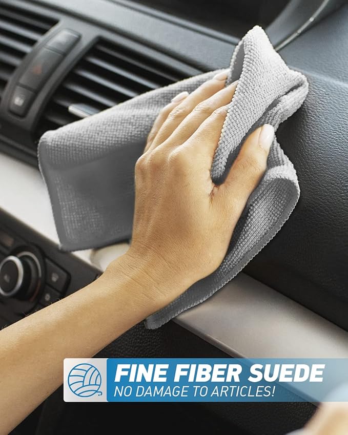 Microfiber Cleaning Cloth Grey-24Pcs 2100 Series Ultra Soft Highly Absorbent - Image 6