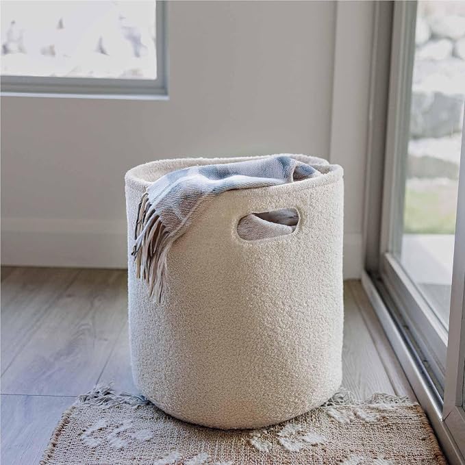 PUTSKA Basket – Round Storage for Clothes – Soft Baby Girl Basket for Nursery - Image 2