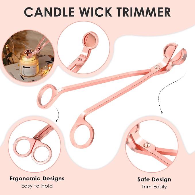 5 in 1 Candle Accessory Set, Candle Wick Trimmer Cutter Set, Candle Wick Dipper - Image 4