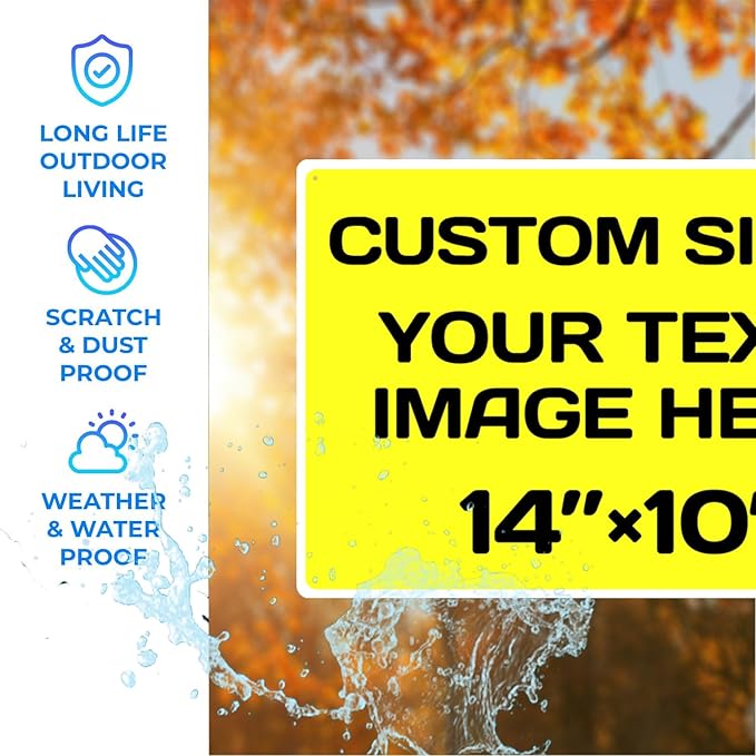 Repaly Personalized signs, Aluminum Weatherproof Metal Sign Multiple Sizes - Image 4