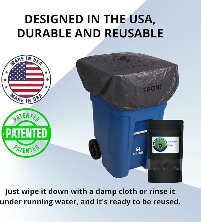 Outdoor Trash Can Cover Odor Eliminating Bag - Image 2