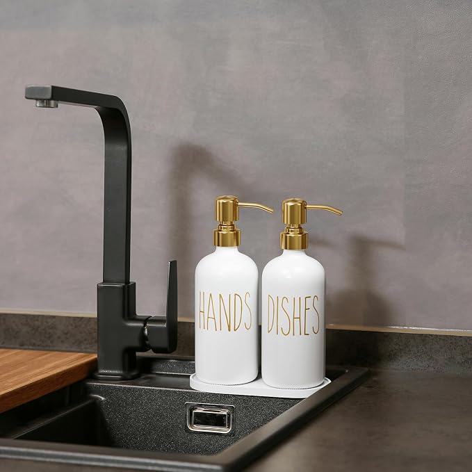 MOMEEMO Kitchen Soap Dispenser Set, Contains Dish and Hand Soap Dispenser - Image 5
