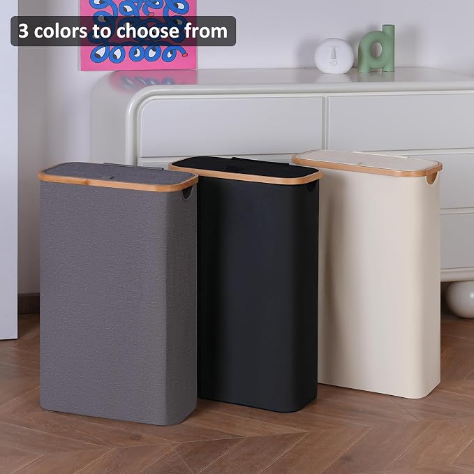 Slim Laundry Basket, 60L Laundry Hamper - Image 6