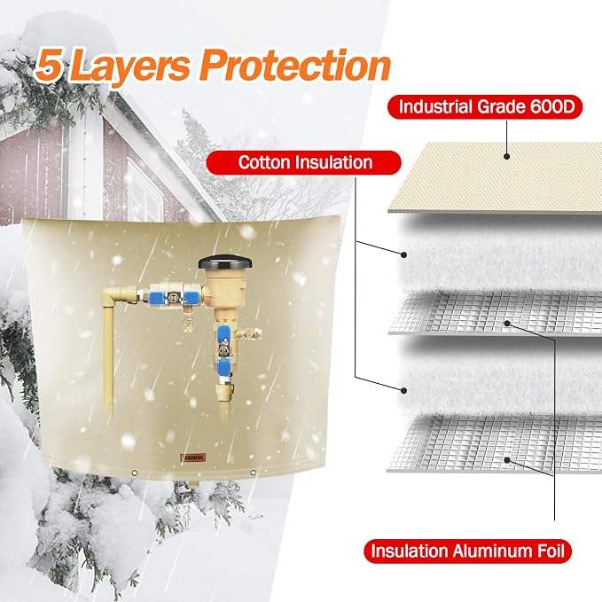 TOHONFOO Backflow Preventer Pipe Insulation Cover - Image 5