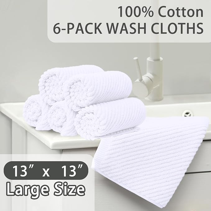 White Washcloths for Bathroom - Image 3