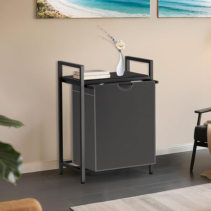 Laundry Sorter with Removable Bag, 16 Gallons Laundry Hamper with Adjustable - Image 2