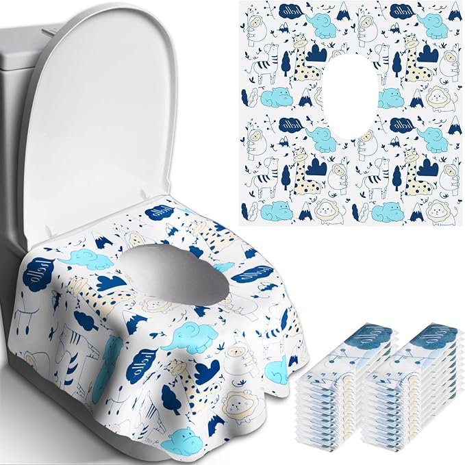 20 PCS Disposable Toilet Seat Covers, Extra Large Portable Potty Seat Covers by Peyazoco