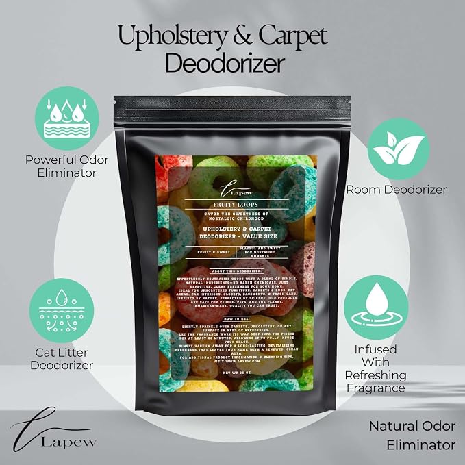 Fruity Loops Carpet Freshener Powder Refill 36 oz | Powerful Odor Eliminator - Image 3