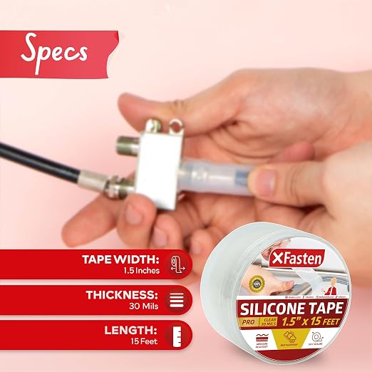 XFasten Self-fusing Silicone Tape Pro, 1.5-Inch x 15-Feet, 30mils Extreme - Image 2