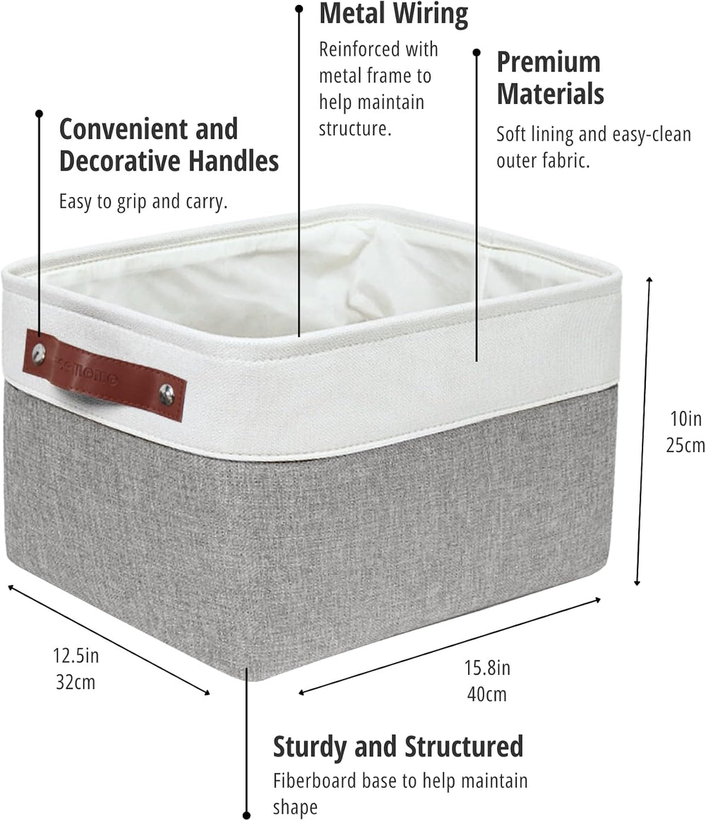 DECOMOMO Storage Bins, Extra Large Fabric Storage Baskets for Shelves 4Pack
