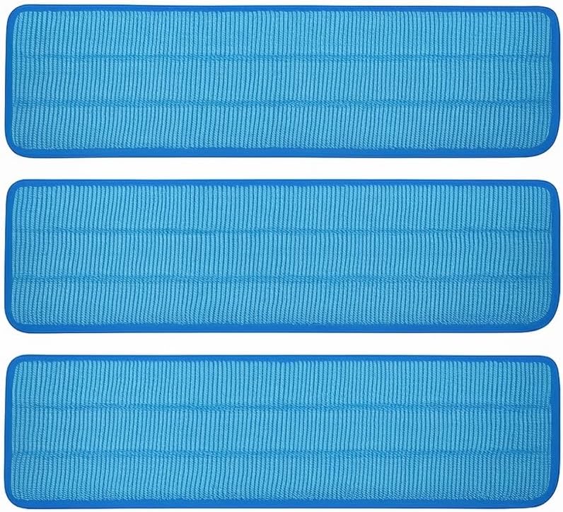 3 Pack of 18 inch Microfiber Mop Pad Universal for Commercial/Industrial/Professional use. Fits 16-18 Inch Heads Heavy Duty Wet & Dry Cleaning Reusable Mop Refills Fit for Most Flat Mops