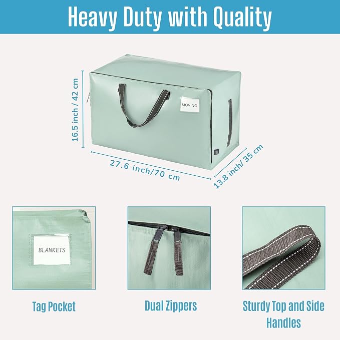 VENO 6 Pack Moving and Storage Bags, Heavy Duty, Alternative to Moving Boxes - Image 3