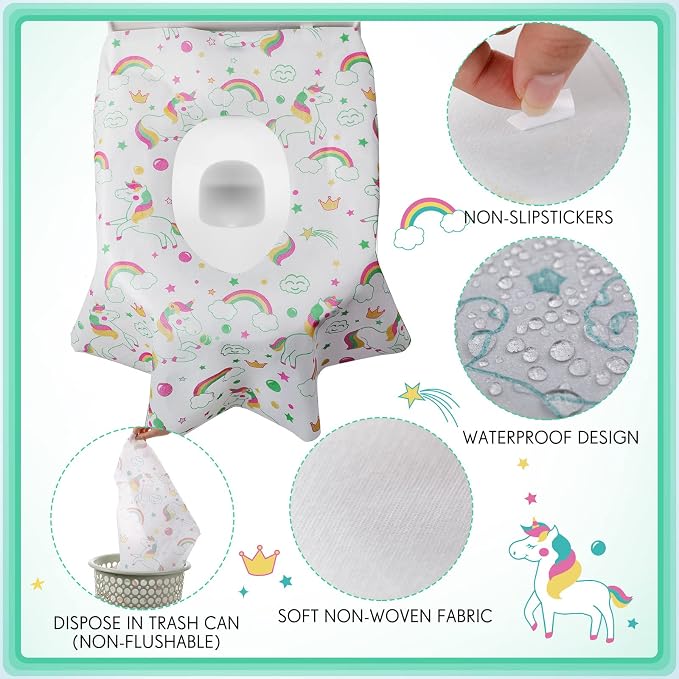50 Packs Disposable Toilet Seat Covers Extra Large Individually Wrapped - Image 2