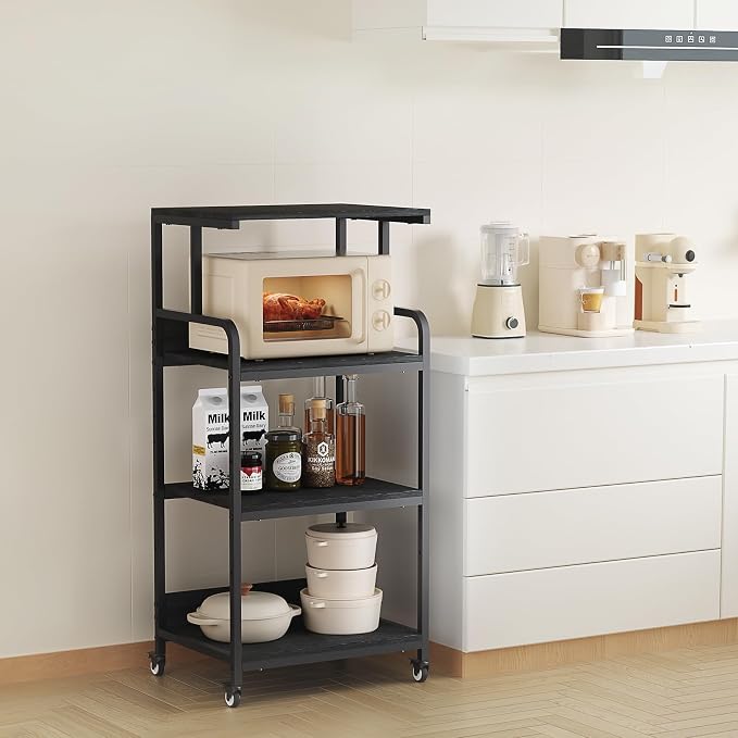4 Tier Printer Stand with Storage Shelf, Large Tall Printer Table - Image 8