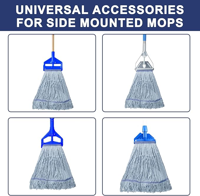 KeFanta 3 Pack Heavy Duty Commercial Mop Head Replacement, Looped End String - Image 3