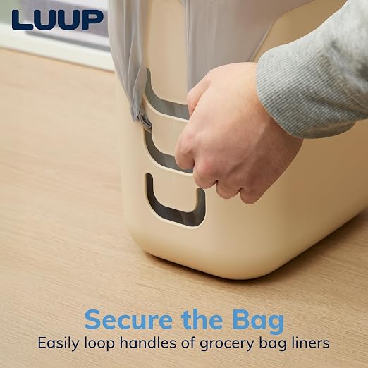 STORi Luup Bathroom Wastebasket, Secure Grocery Bags, Plastic Garbage Container - Image 3
