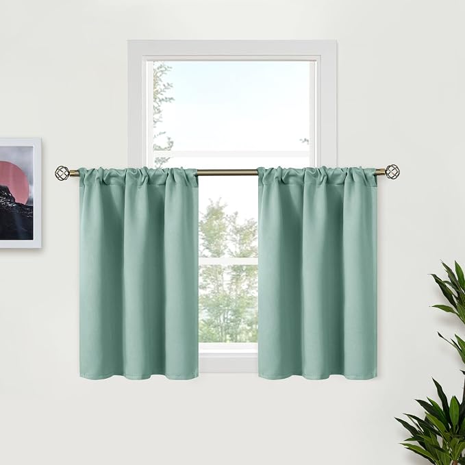 BGment Sage Green Curtains 36 Inch Length by BGment