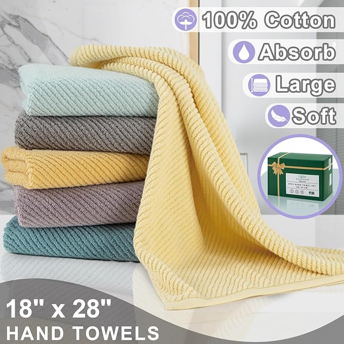 VOOVA & MOVAS Purple Hand Towels, Hand Towels - Image 3