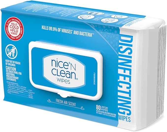 Nice 'N Clean Disinfecting Surface Wipes 80ct | Cleans & Disinfects Home & - Image 2