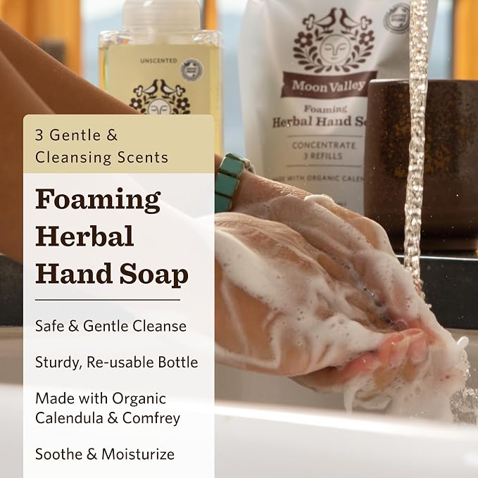 Moon Valley Herbal Foaming Hand Soap, Lemon Rosemary, Mint Lavender, Grapefruit - Image 2