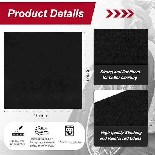 200 Pcs Microfiber Cleaning Cloth 16x16 Inch Microfiber Towels - Image 2
