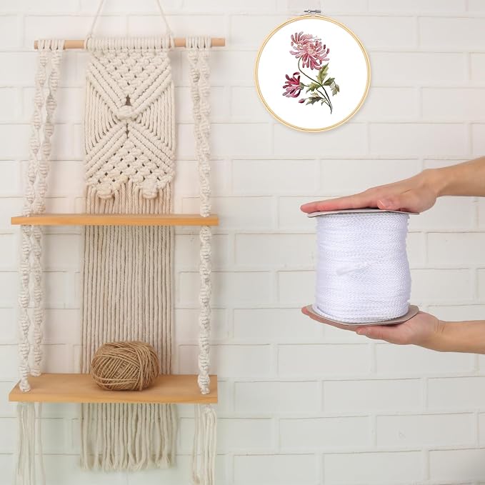 1/8 Inch White Polyester Rope - Image 4