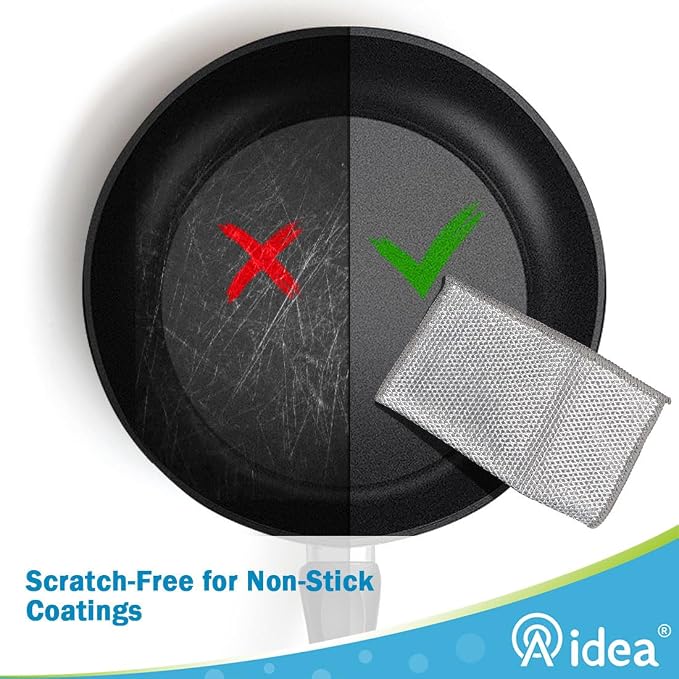 AIDEA Non Scratch Wire Dishcloth 24PK, Wire Dishwashing Rag - Image 3