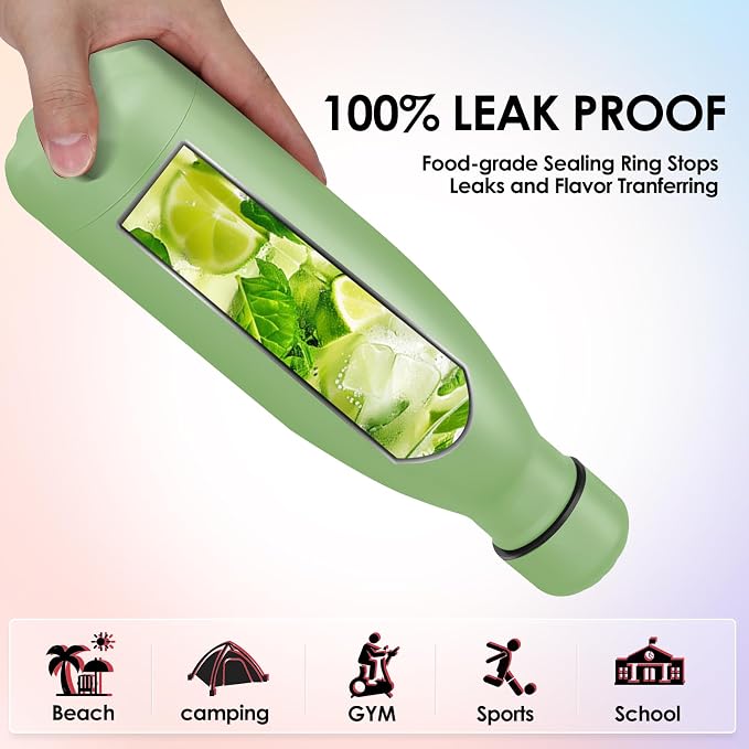 25oz Cola-Bottle Shaped Stainless Steel Leak-proof Water Bottle, Double Wall - Image 5