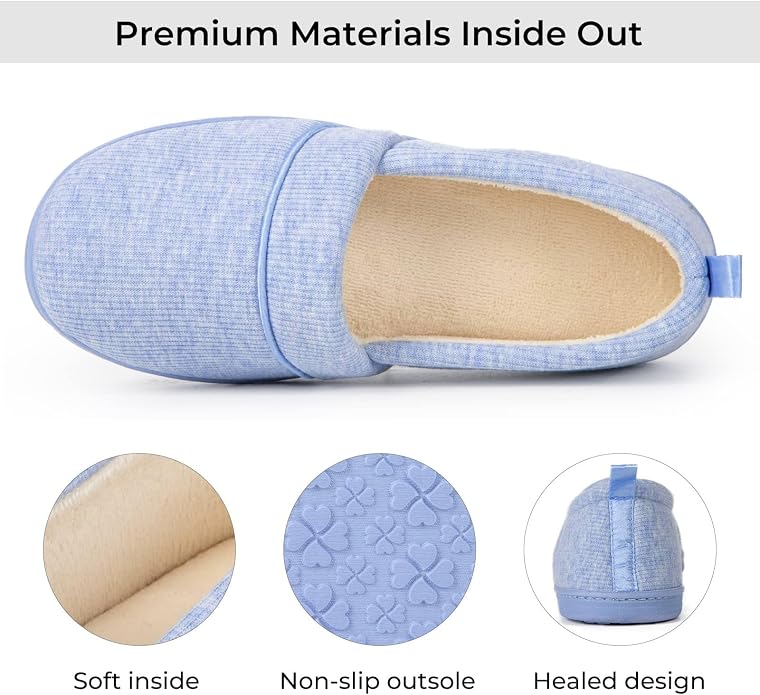 HomeTop Women's Comfy Loafer Slippers Lightweight Memory Foam Non-slip Indoor - Image 4