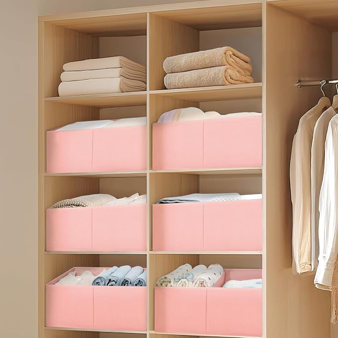 DIMJ Large Closet Shelf Organizer Bins 8 Packs - Image 5