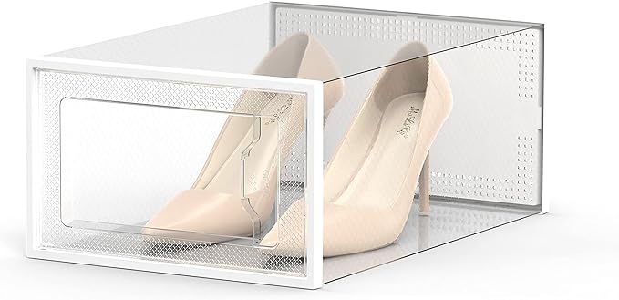 SEE SPRING 12 Pack Shoe Storage Box, Space Saving Foldable Shoe Rack Sneaker - Image 4