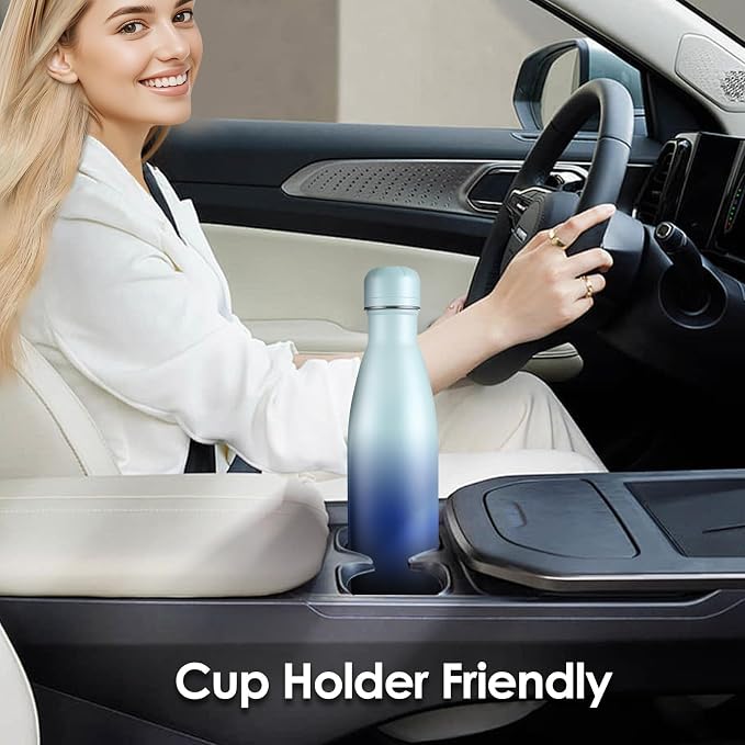 17oz Cola-Bottle Shaped Stainless Steel Leak-proof Water Bottle, Double Wall - Image 5