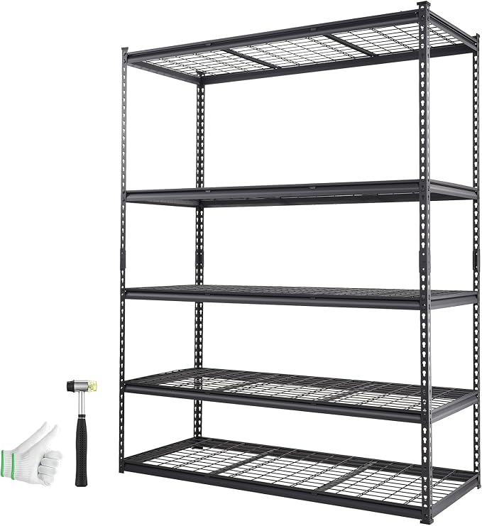VEVOR Storage Shelving Unit, 5-Tier Adjustable, 2000 lbs Capacity, Heavy Duty - Image 9