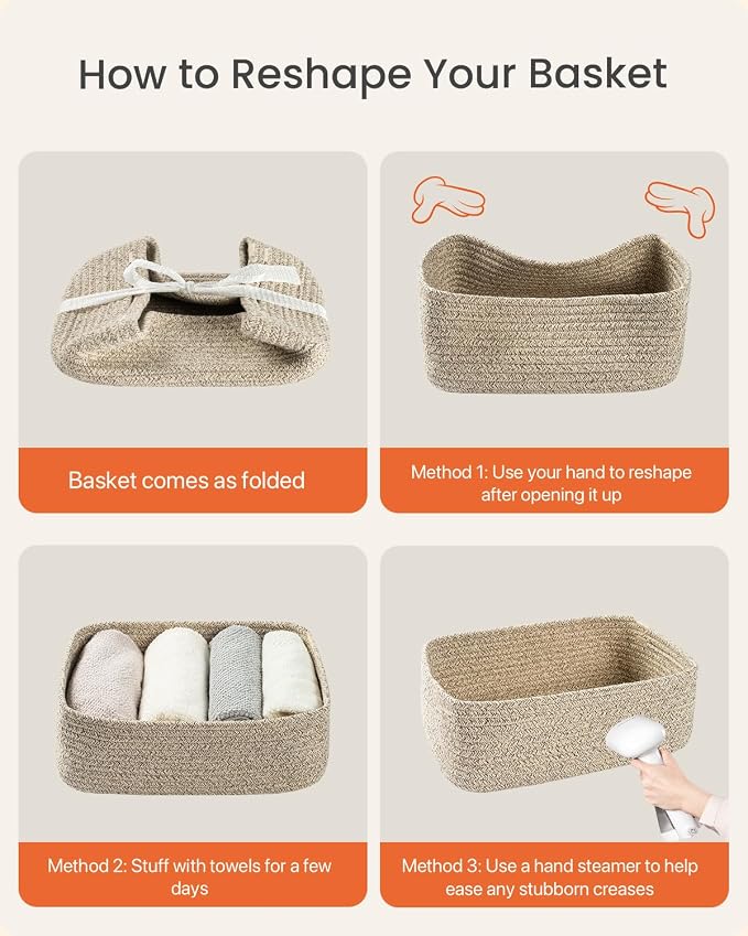 Small Woven Basket, Storage Basket - Image 7