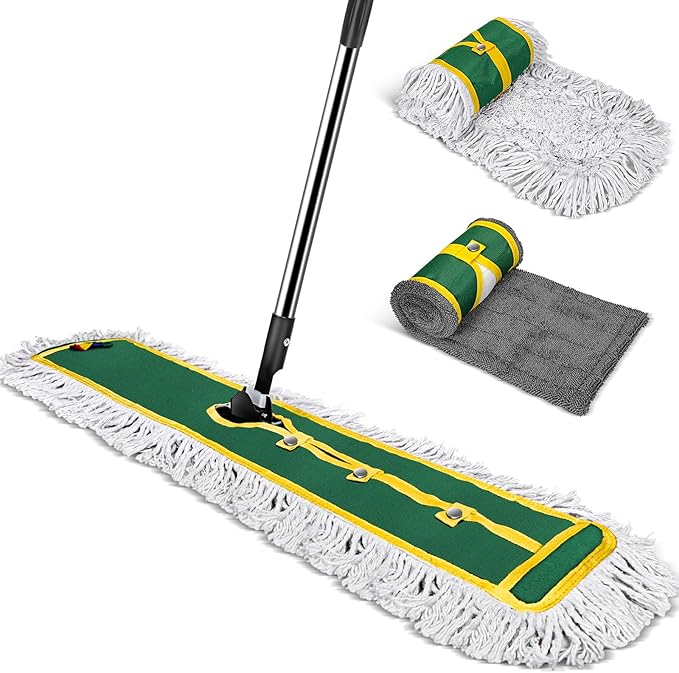 42" Commercial Dust Mop for Floor Cleaning, MASTERTOP Large Flat Mop by MASTERTOP