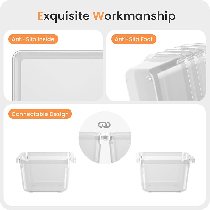 A-LuGei 【Military Grade】 Drawer Organizer, 【】 Clear Makeup organizer - Image 6