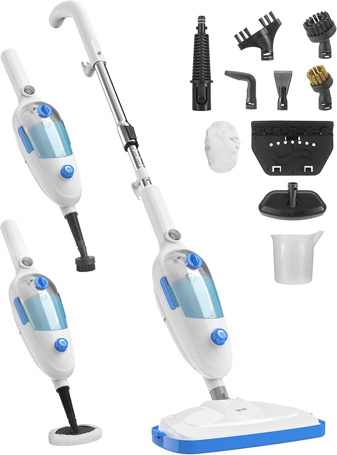 Steam Mop for Floor Cleaning, 10in1 Multi Purpose Handheld Steamer Cleaner by Neugo