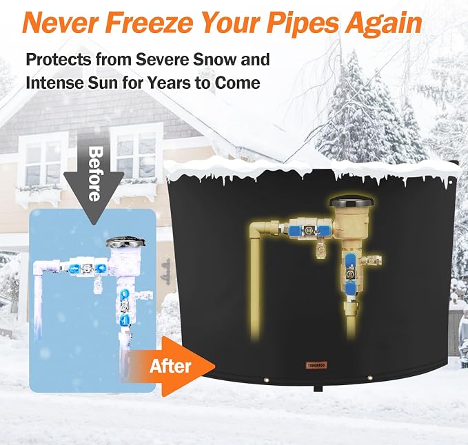 TOHONFOO Backflow Preventer Pipe Insulation Cover - Image 3