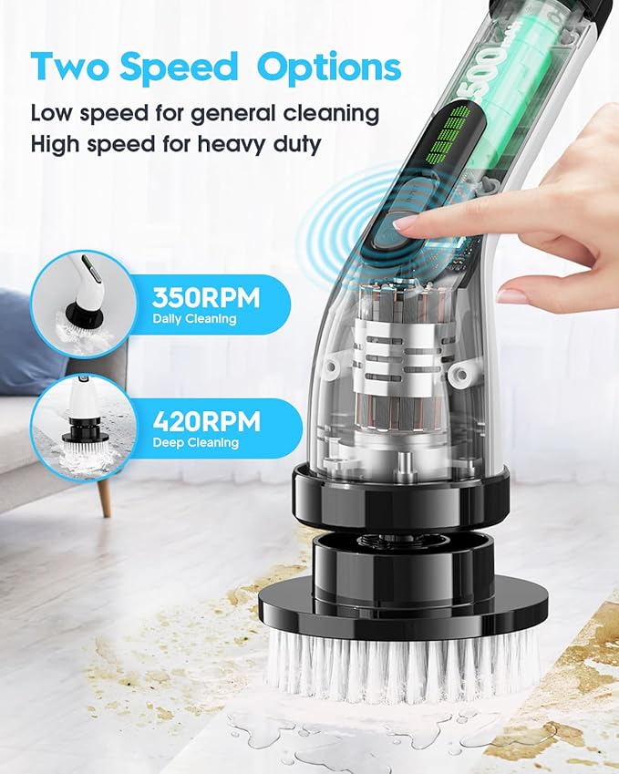 Electric Spin Scrubber for Cleaning Bathroom: Cordless Power Shower Scrubber - Image 4