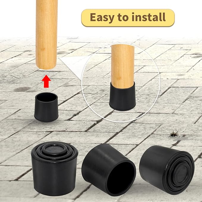 Flyshop Furniture Table Covers Non-Slip Durable Rubber Leg Tips Chair Leg Caps - Image 6