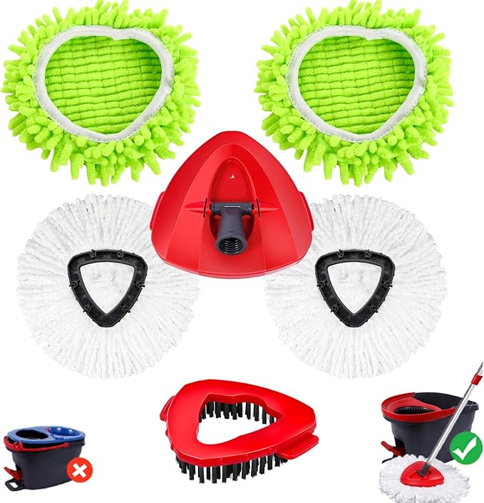 Wa.IE JiemiMicrofiber Spin Mop Refills Head Compatible by WaIEJiemiHome
