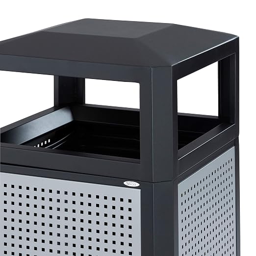 Safco Evos Steel Trash Can, 38 Gallons, Indoor and Outdoor Use, Commercial - Image 3