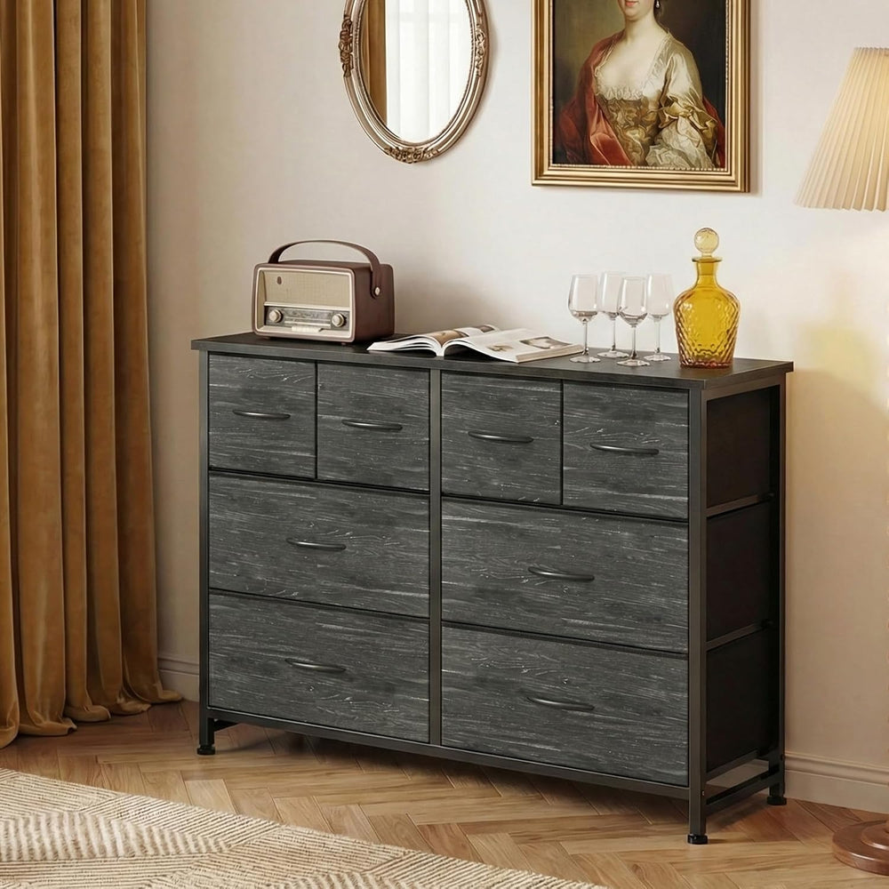 DUMOS Dresser for Bedroom with 8 Fabric Drawers, Wide Fabric Dresser
